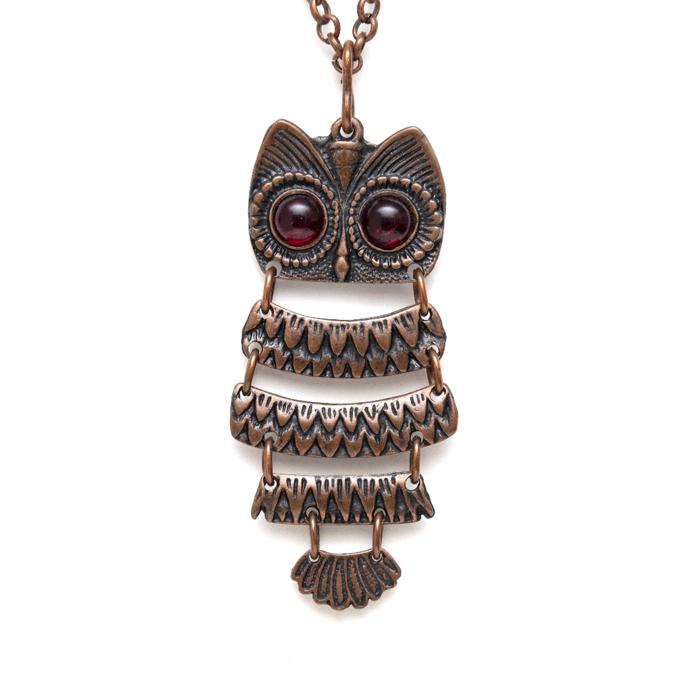 Vintage Owl Pendant Necklace